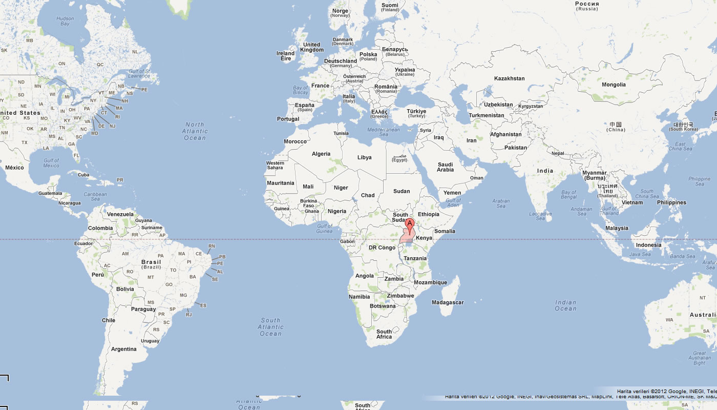 carte du Ouganda monde